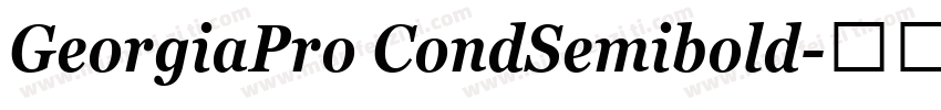 GeorgiaPro CondSemibold字体转换